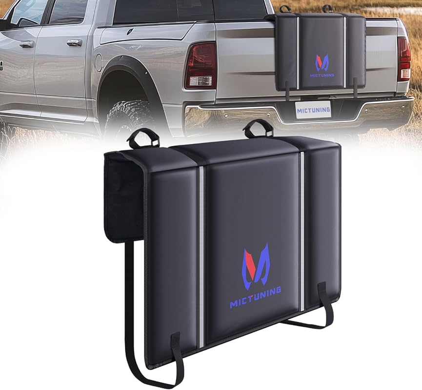 MICTUNING Tailgate Bike Pad – Secure 2 Bikes, Scratch-Resistant with R
