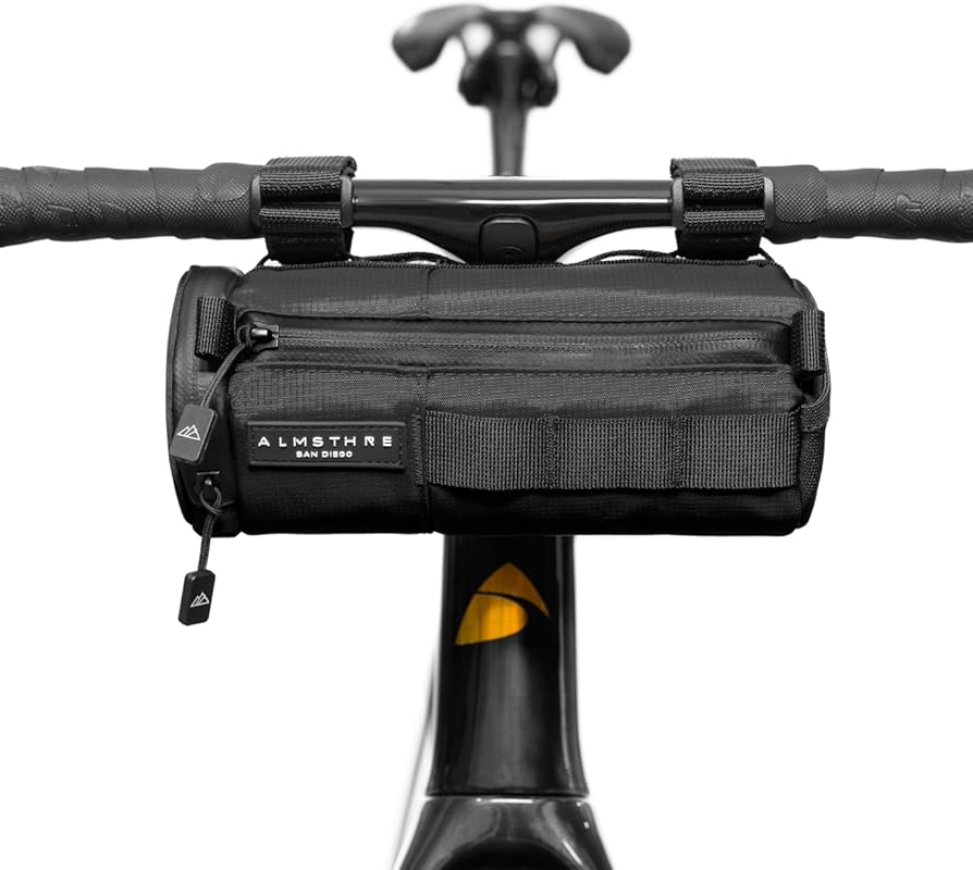 ALMSTHRE Compact Hard-Shell Handlebar Bag with Waterproof Zipper in Mi