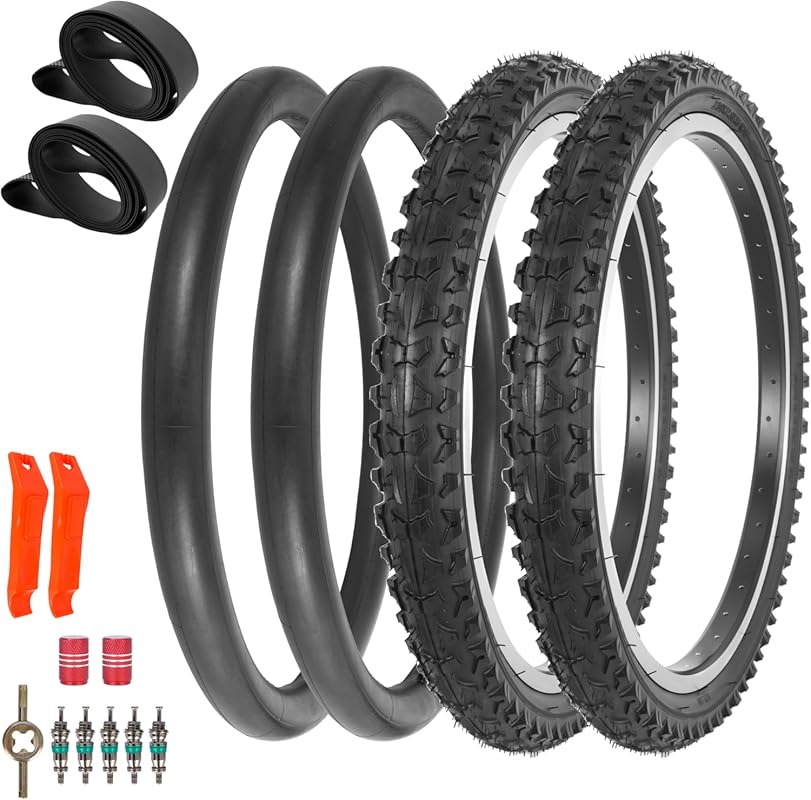 20x2.125 Kids Foldable Bike Tire & Tube Set for Road, Commuter & Mount