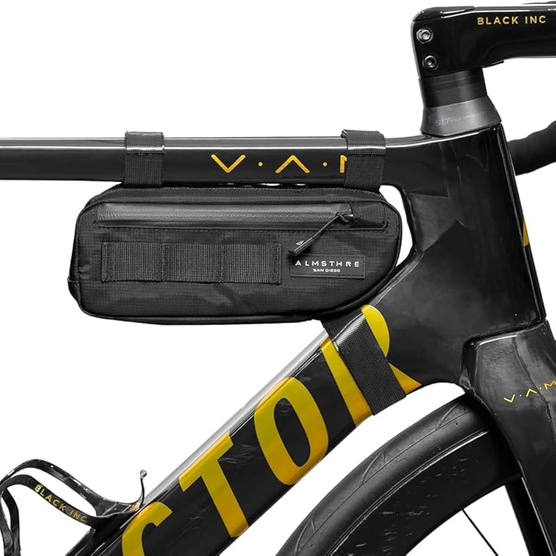 ALMSTHRE Weather-Resistant Waterproof Bike Frame Bag with Dual-Sided A