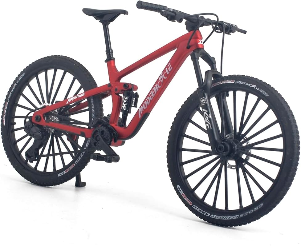 1:8 Scale Alloy Mountain Bike Toy – Red Mini Finger Bicycle Model for 