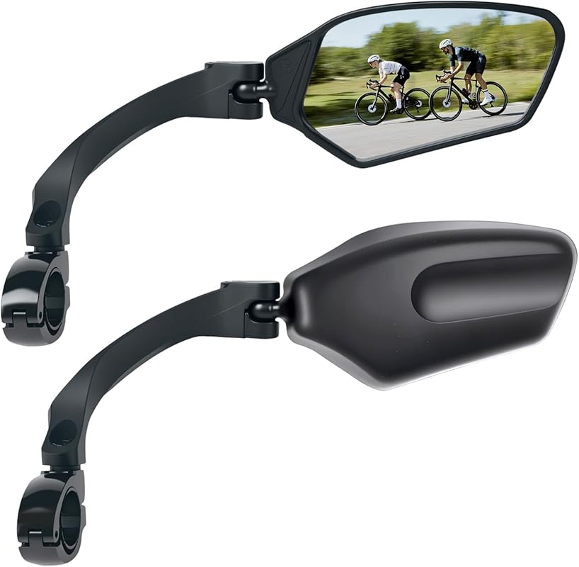 Adjustable Handlebar Bike Mirrors, Universal HD Shatterproof, 360° Rot