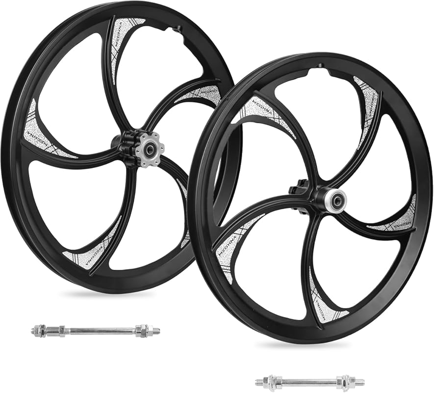 ZUKKA 20 Inch Magnesium Alloy Wheelset with 5 Spoke Rim, Disc Brake &