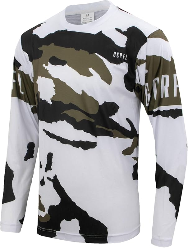 GCRFL Mens MTB Jersey Short/Long Sleeves for Downhill, Off-Road, Motoc