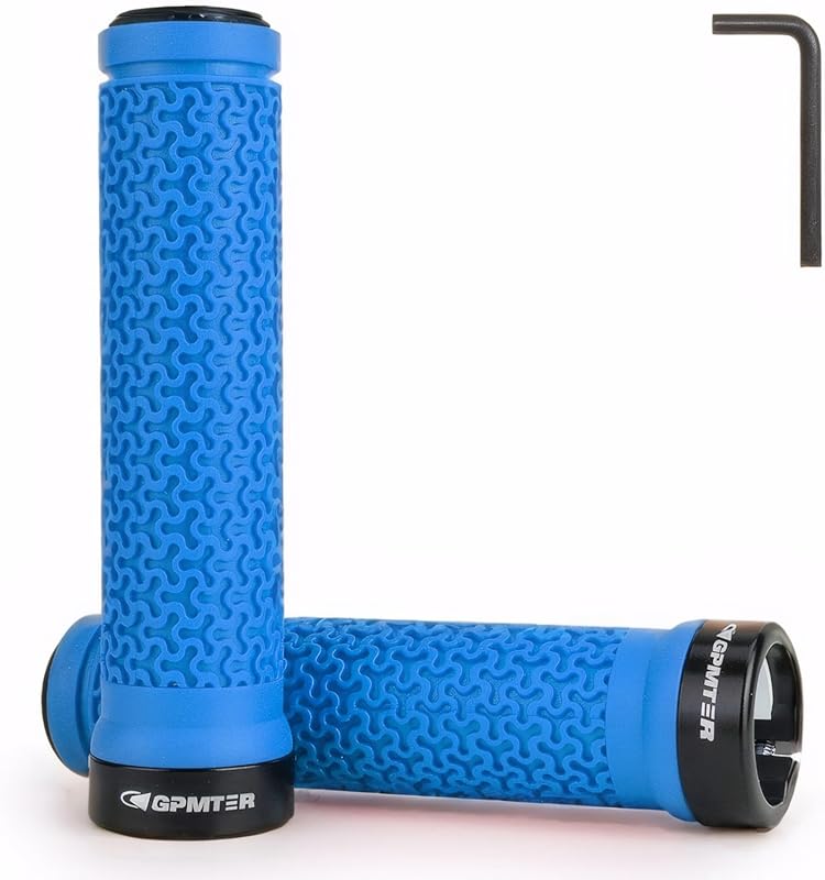 GPMTER Single Lock-on Soft Non-Slip Rubber Bike Handlebar Grips for Al