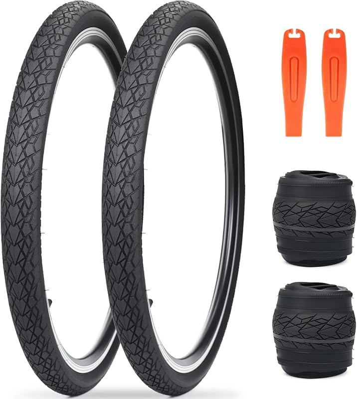 MEGHNA Foldable Cruiser Tire 20–27.5 Inch, Groove Anti-Slip with Tire 