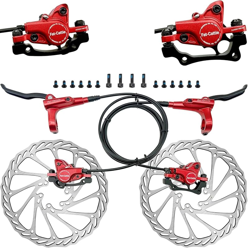 Hydraulic Disc Brake Set with 160mm Rotors for Mountain, e-Bike, Fat &
