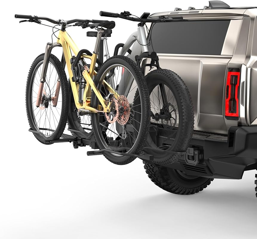 Heavy-Duty 2-Bike Hitch Mount Rack for SUVs Trucks, Fits E-Bikes Up to