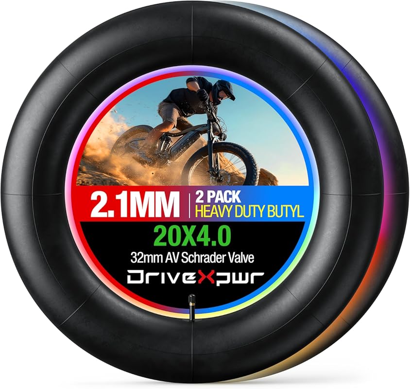 Fat Tire Inner Tubes 20x4.0 Max, 32mm Schrader Valve, Ideal for Mounta