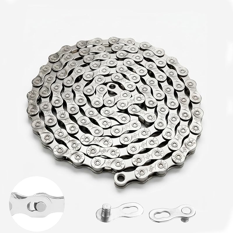 Multi/Single Speed Bike Chain, 116 Links, Compatible with Mountain, Ro