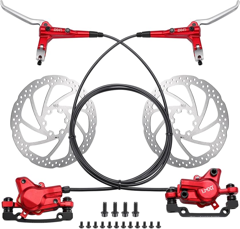 TOBWOLF Dual Piston Hydraulic Brake Set Left Front 810mm & Right Rear 