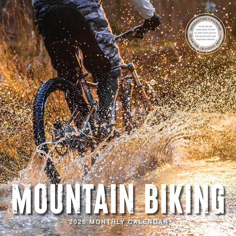Mountain Biking 2026 Calendar: 12” x 24” Monthly Planner, Sustainable,