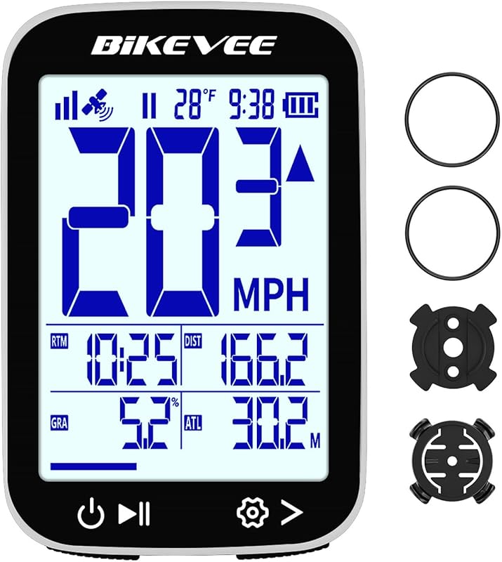 Bike Speedometer GPS Wireless Cycling Computer – Auto Start/Stop, Auto