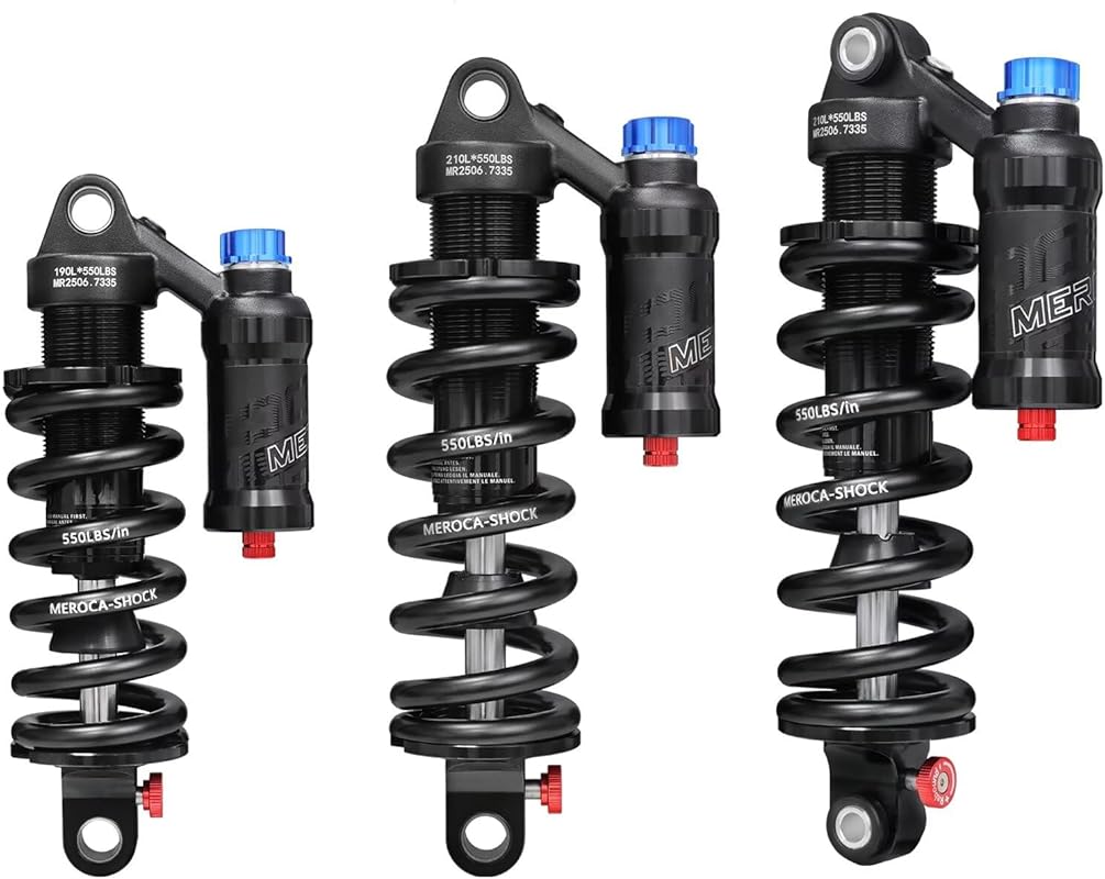 MEROCA Adjustable Air Spring Coil Over Shock Absorber for MTB, Downhil