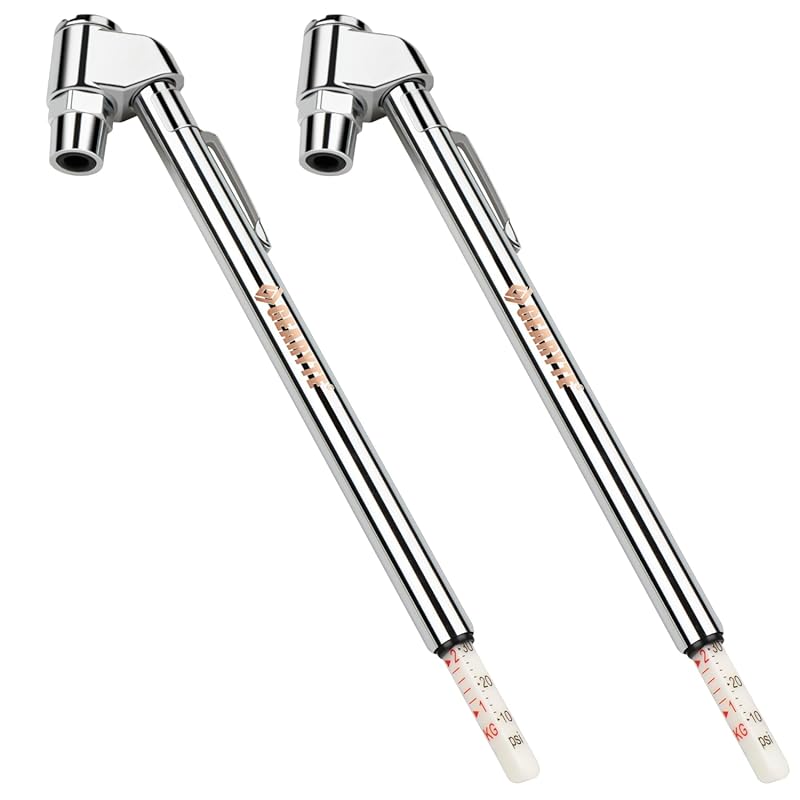 Presta Bike Tire Air Pressure Pencil Gauge 10-120 PSI for Bicycles & M