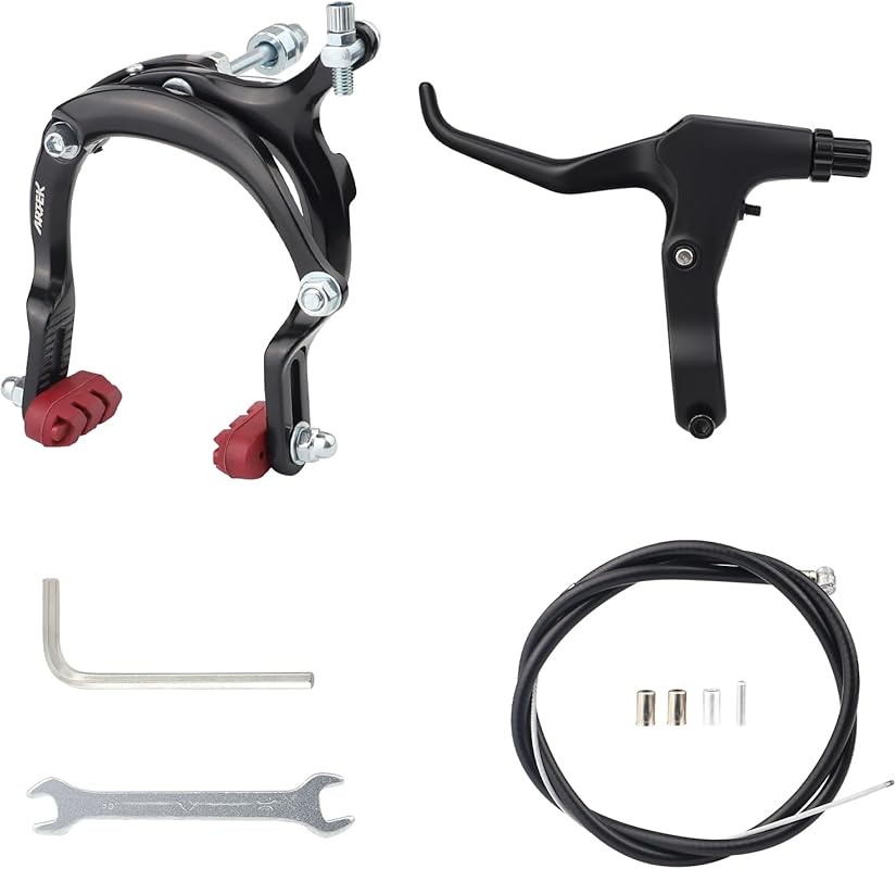 MEGHNA Aluminum Alloy Rim Brake Set with Lever, Cables, and Brake Pads