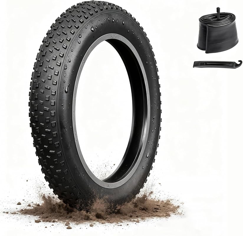 Puncture-Proof 26x4.0 All-Terrain Ebike Fat Tire with Deep Tread, Wear