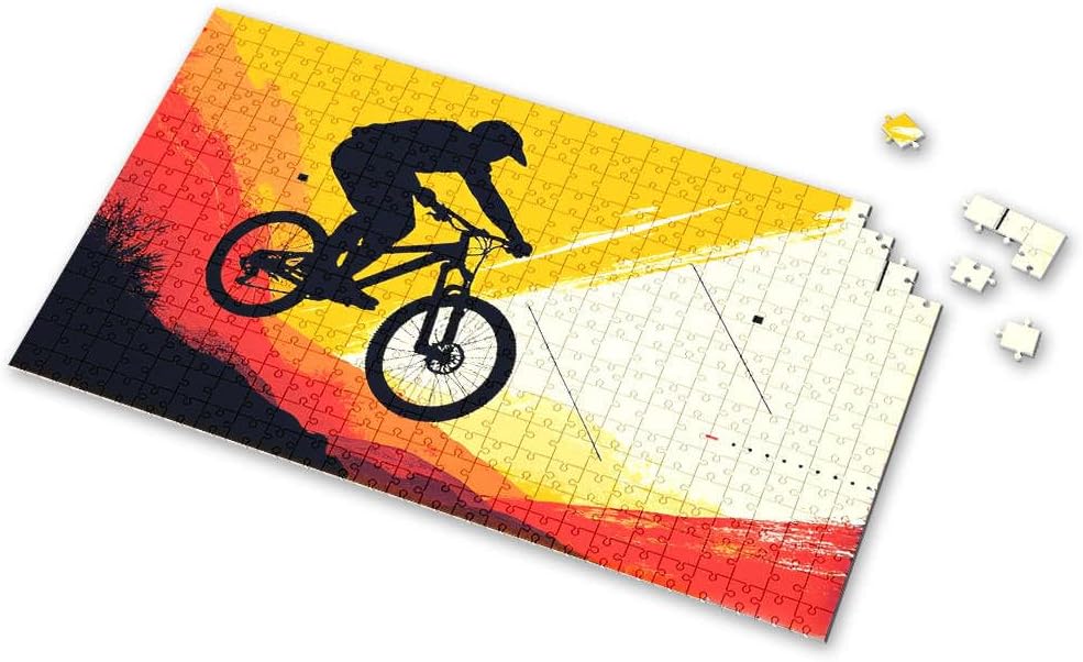 1000-Piece Puzzle Rider Jumping Mountain Bike Under $10 for Kids Ages 