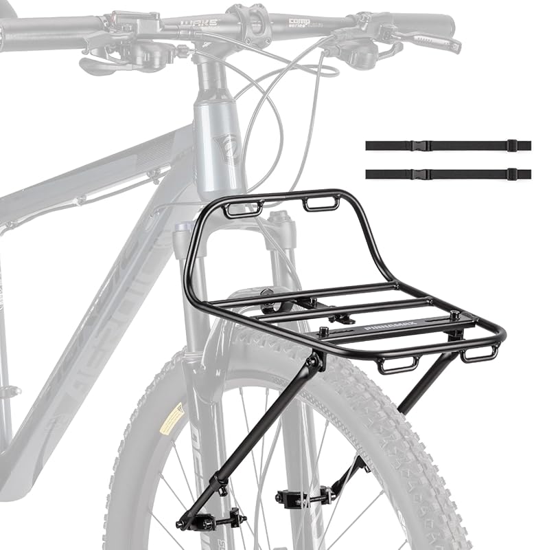 Aluminum Front Bike Rack for Cargo & Luggage on Mountain/Gravel/Tourin