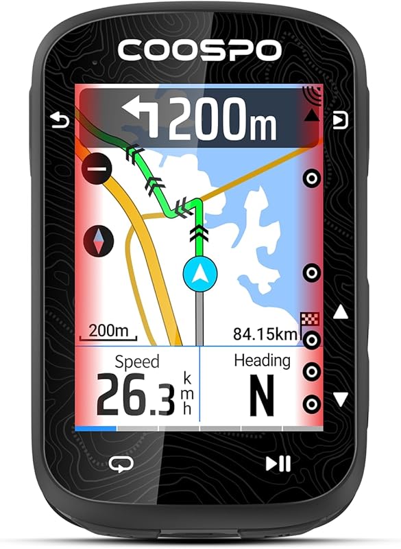 COOSPO CS600 Color Touchscreen GPS Bike Computer, Bluetooth/ANT+, IPX7