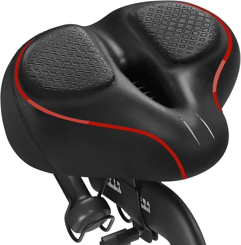 YODOTE Oversized Noseless Comfort Bike Seat with Memory Foam for Men &