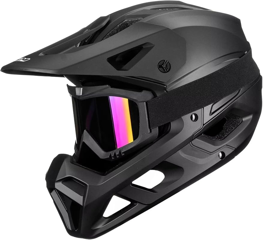 ILM Full Face Helmet – ASTM CPSC Certified, Adjustable Visor, MTB & BM