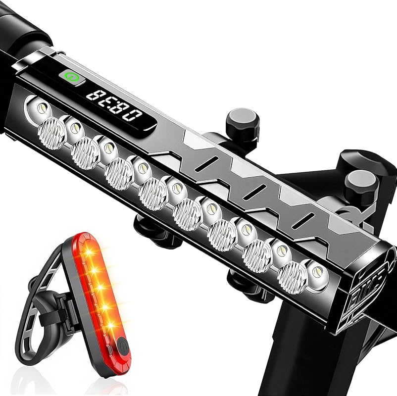 Vastfire 17 LED Super Bright USB Rechargeable Bike Lights with 5000 Lu