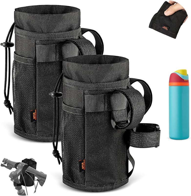 Desing Wish Ultra Thin Handlebar Bike Cup Holder, 24-32 oz, Fits Road 