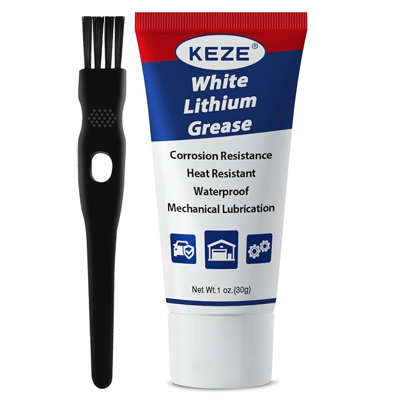 White Lithium Grease with Brush – Waterproof for Doors & Bearings – 1o