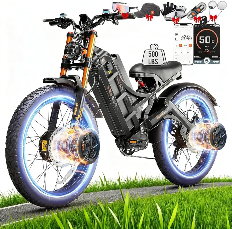 2026 eAhora Romeo Dual-Motor Ebike 50MPH 5600W Full Suspension Electri