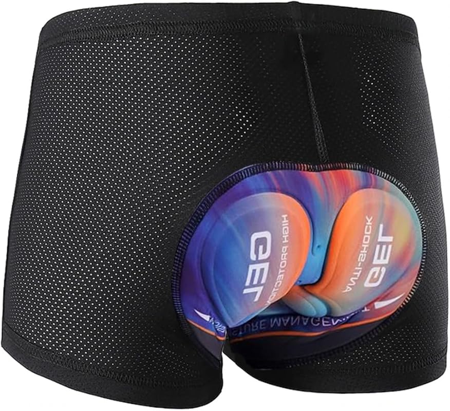Men's Cycling Shorts with 5D Padded Gel Seat & Quick-Drying Breathable