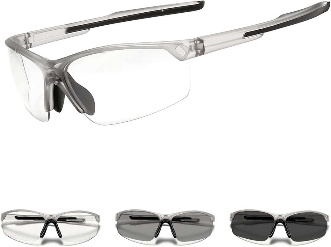 Suertree Photochromic Cycling Glasses Men Women Clear Sports Sunglasse