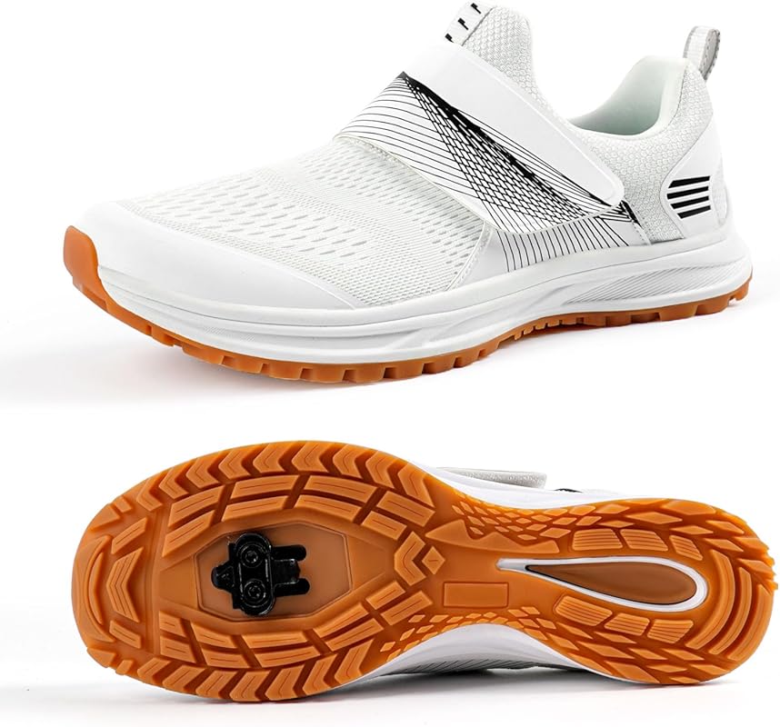 Comfortable SPD-Compatible Men's Mountain Bike Shoes for Indoor & Outd