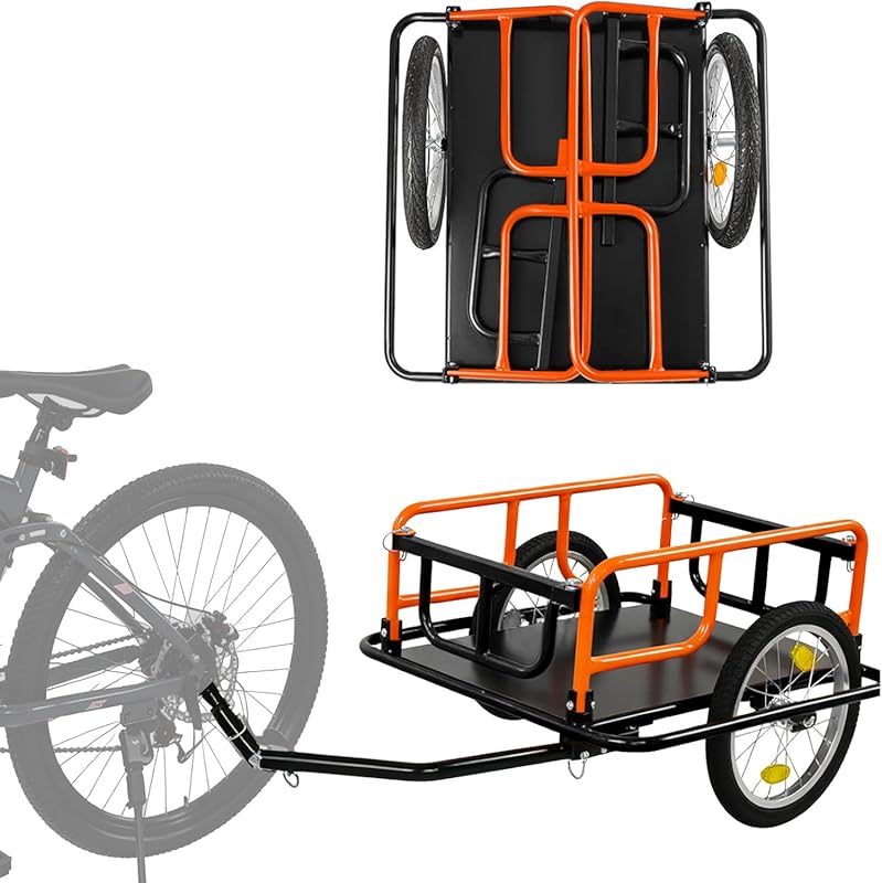 SEKAM Foldable Cargo Trailer 198 lbs Load Capacity with Universal Hitc