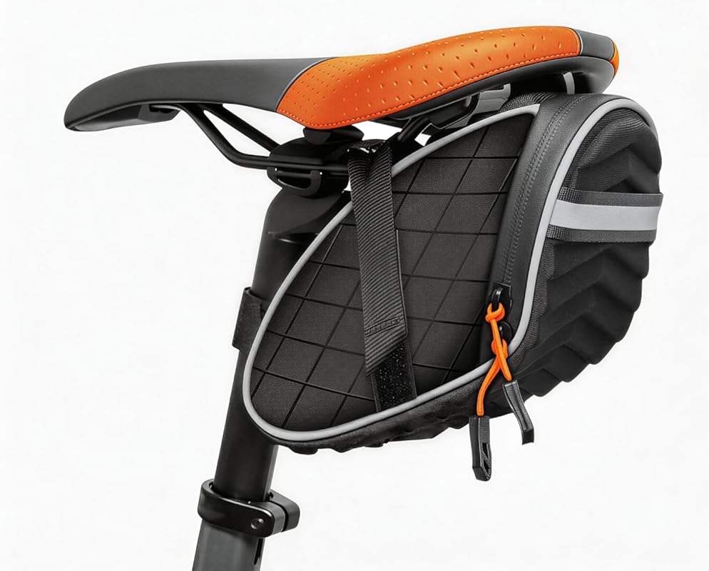 Waterproof 3D Bicycle Saddle Bag with Zipper for MTB/Road Bikes