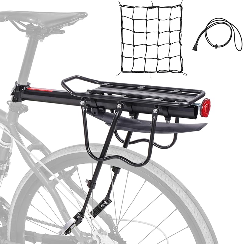 HOMEE Aluminum Alloy Rear Bike Rack with Adjustable Stand & Tools for 