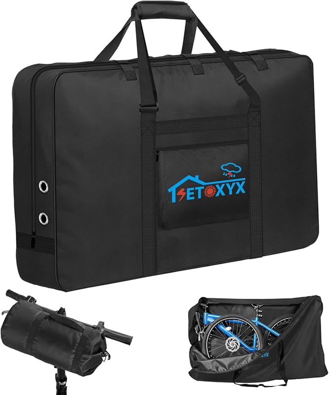 Heavy Duty 840D Waterproof Folding Bike Transport Bag with 3 Fixed Buc