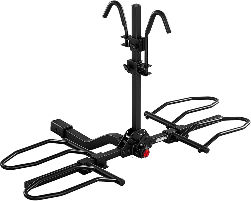 MEEVIZ 2-Bike Hitch Mount Rack for E-Bikes & Fat Tires, 160LBS, Smart