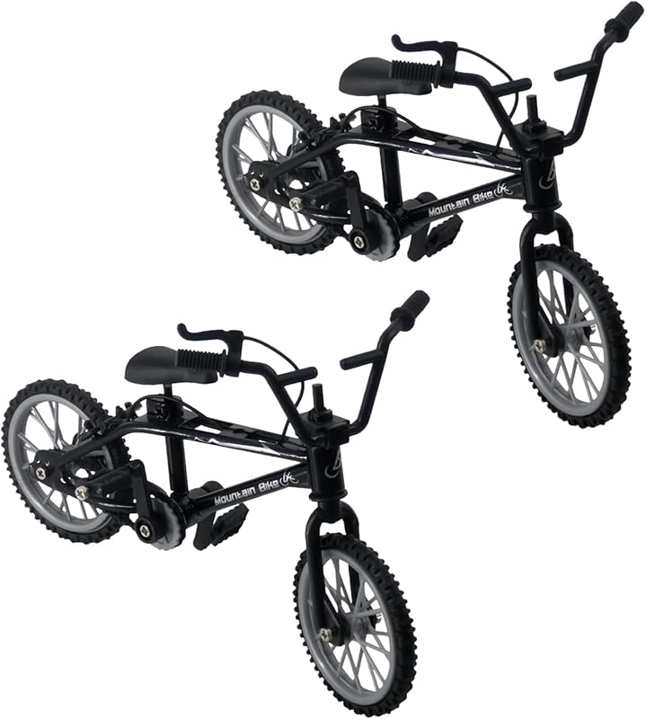2Pcs Black 1/18 Diecast Mini Mountain Bike Bicycles – Finger Bike Art 
