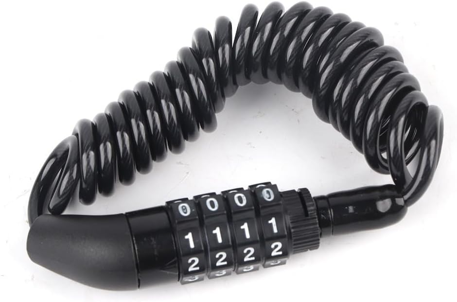 Retractable 1.5m ABS 4-Digit Combination Cable Lock for Motorcycle, Sc