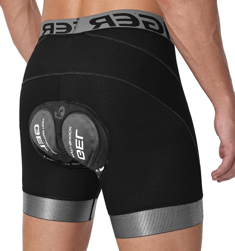 X-TIGER Men’s 5D Gel Padded Anti-Slip Cycling Shorts for Mountain & Ro
