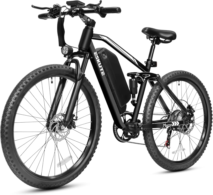 ESKUTE M200F Electric Mountain Bike with 1500W Motor, 31MPH Speed, 80-