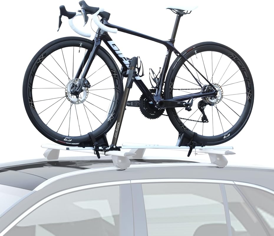 Foldable Roof Bike Rack, Lightweight Aluminum Upright Carrier, Secure