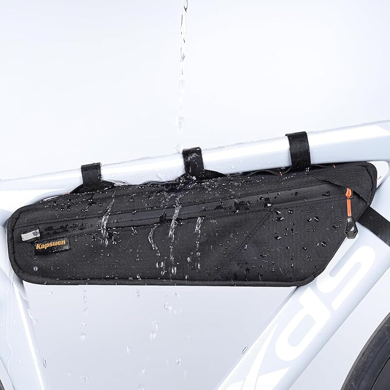 2.5L Waterproof Bike Frame Bag with Side Pocket for Gravel, MTB, Road 
