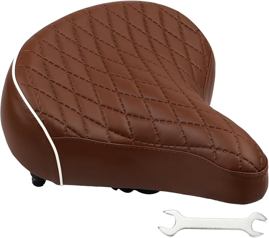 Extra Wide Comfort Bike Saddle – Waterproof, Soft Foam with Pressure R